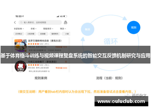 基于体育格斗训练与视频课程复盘系统的智能交互反馈机制研究与应用